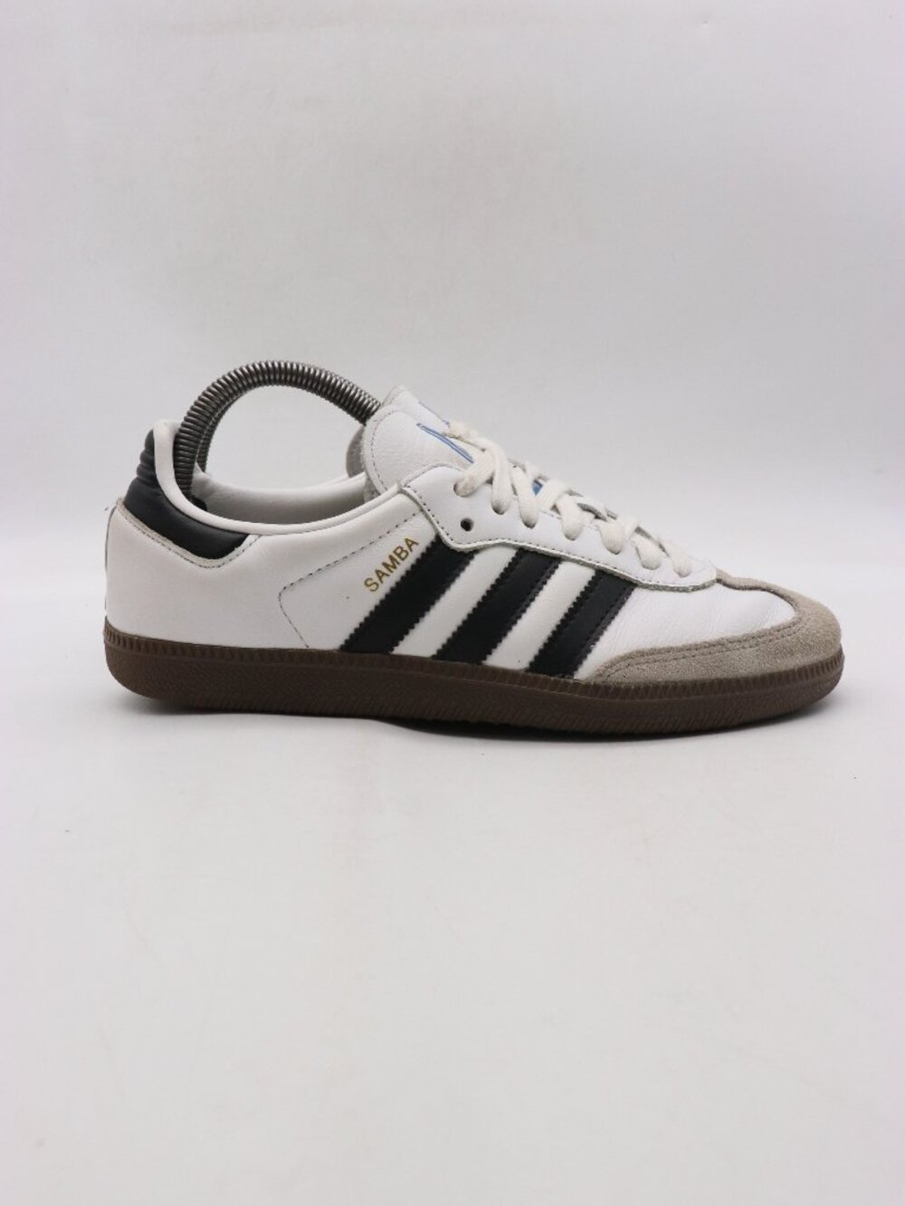 Adidas Samba OG Men's Size 7 White Black Gum Leather Sneakers B75806